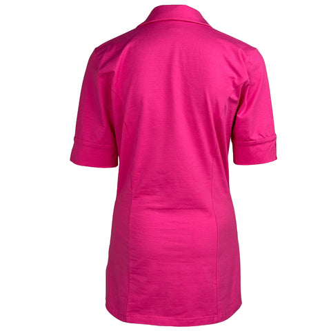 Longlady Blouse Daan Fuchsia, tall kleding voor lange dames, achteraanzicht