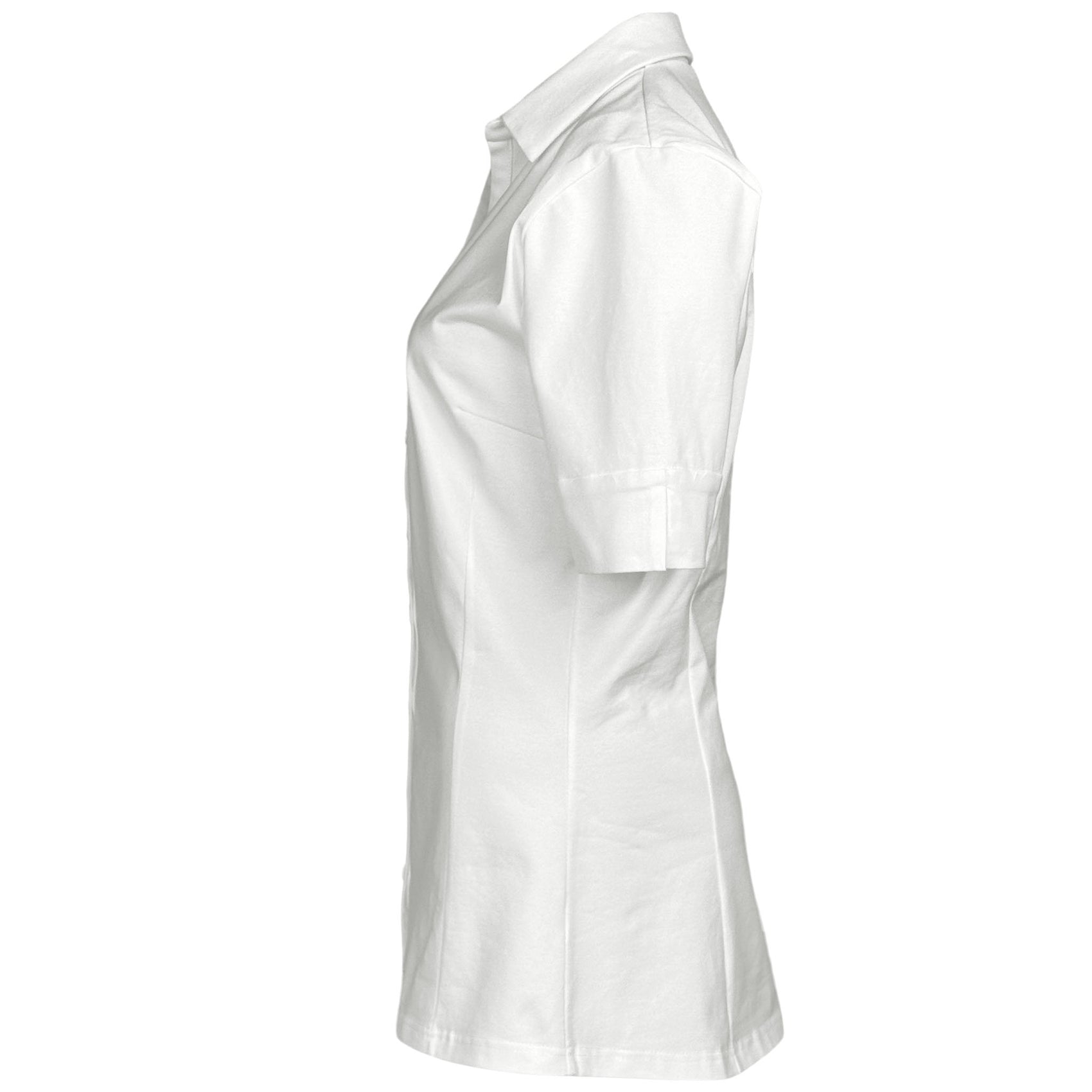 Longlady Blouse Daan Offwhite, kleding voor lange vrouwen, zijaanzicht