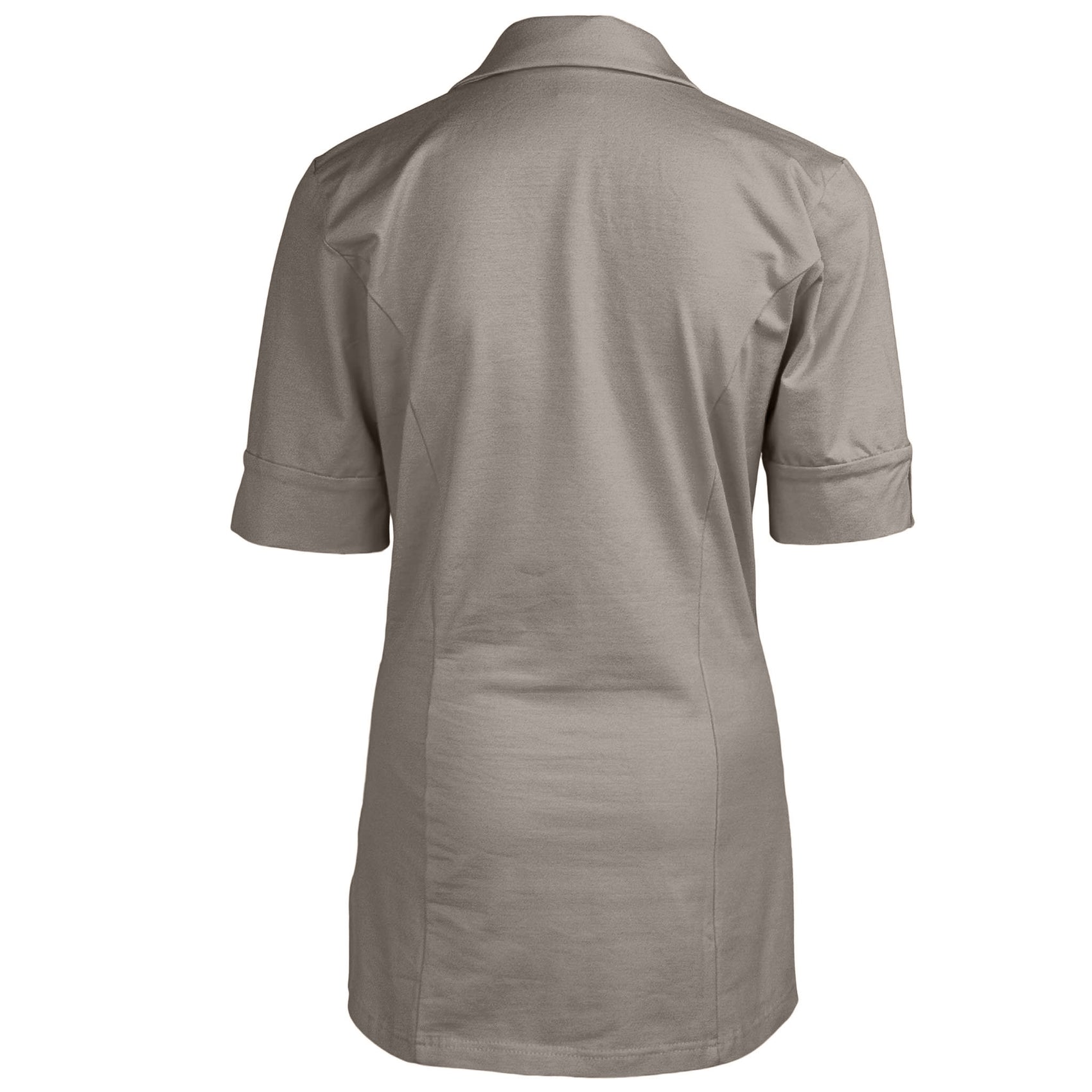 Longlady Blouse Daan Taupe, tall kleding voor lange dames, achteraanzicht