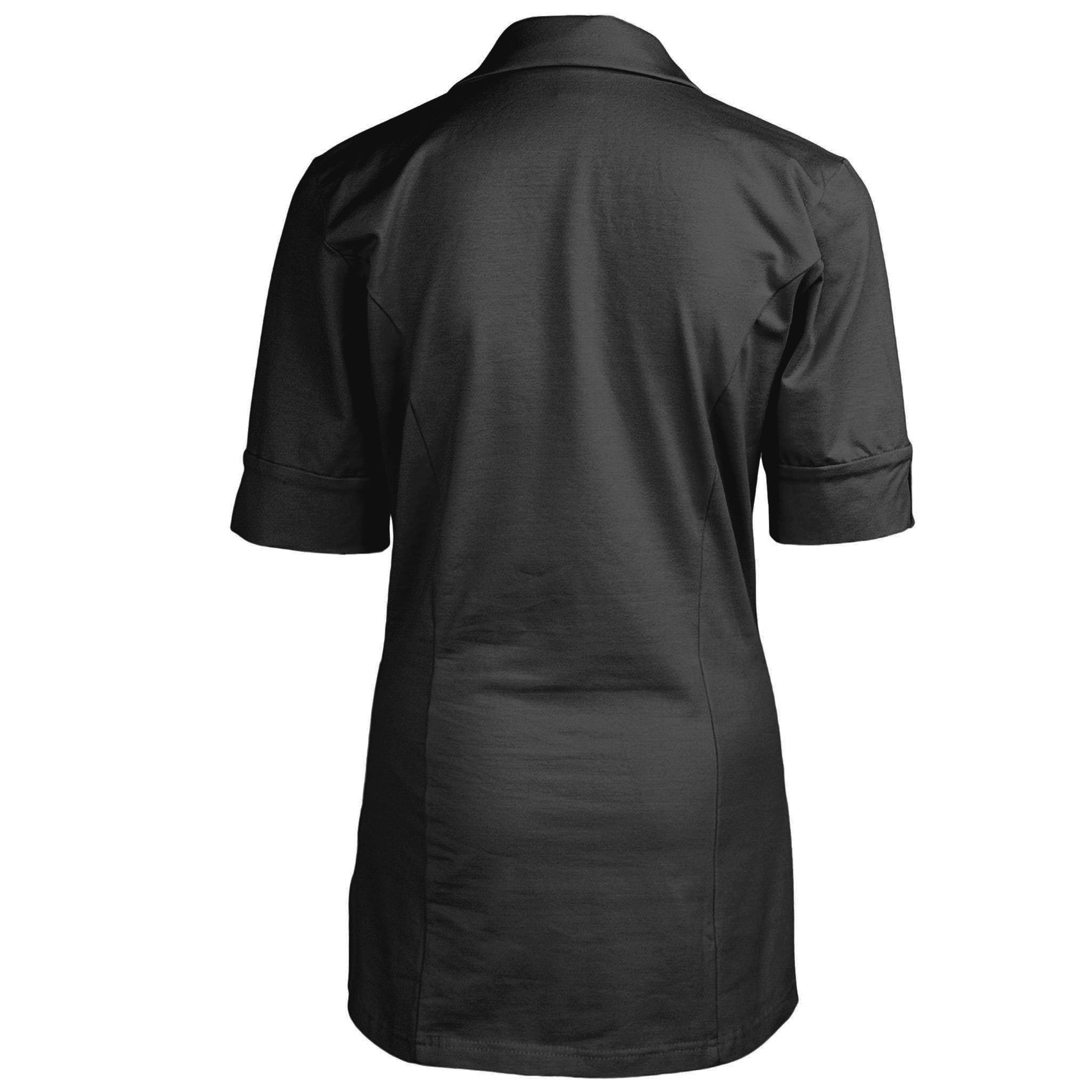 Longlady Blouse Daan Zwart, tall kleding voor lange dames, achteraanzicht