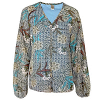 Tall Longlady Blouse Dany Blauw - lange vrouwen