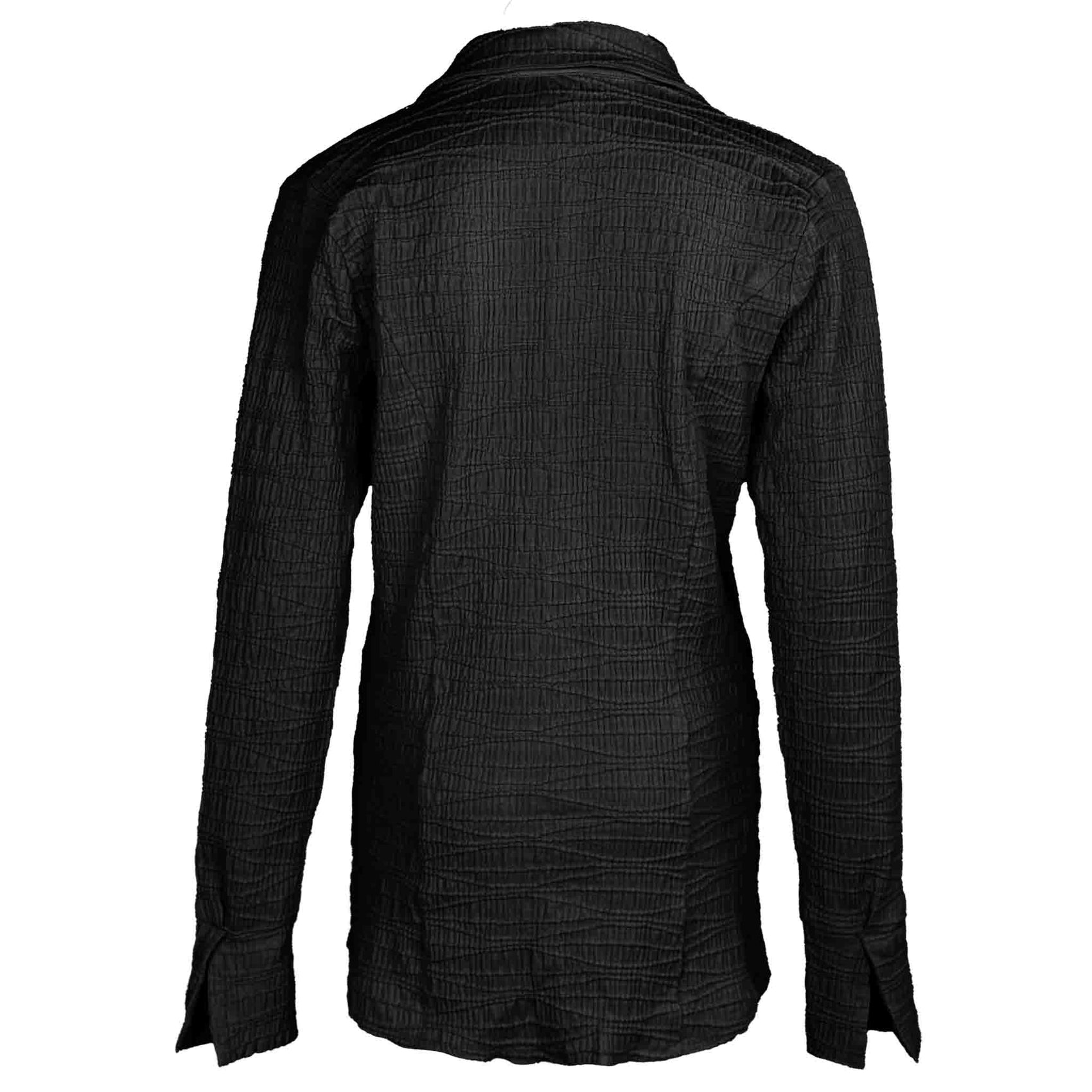 Longlady Blouse Darien Zwart, tall kleding voor lange dames, achteraanzicht