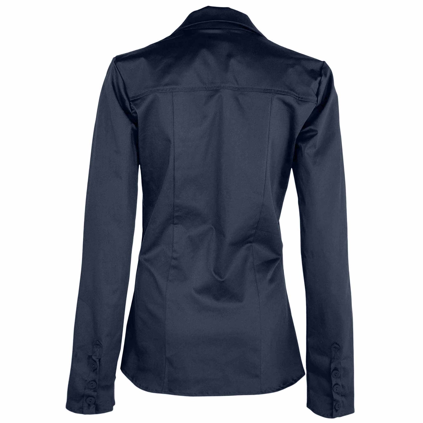Longlady Blouse Dienne Donkerblauw, tall kleding voor lange dames, achteraanzicht