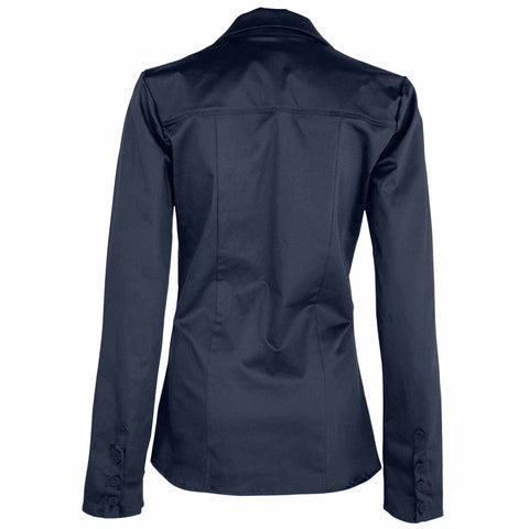 Longlady Blouse Dienne Donkerblauw, tall kleding voor lange dames, achteraanzicht