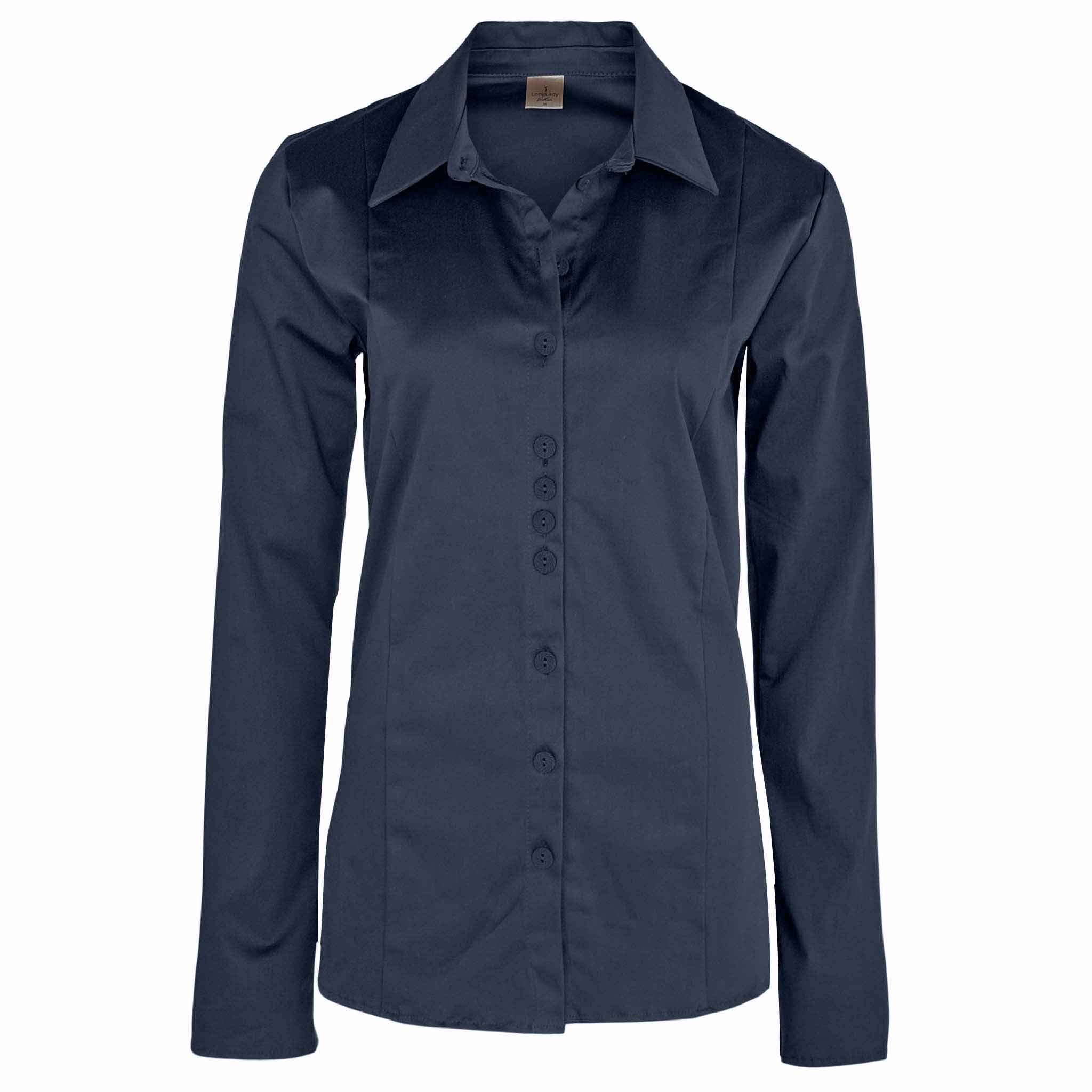 Longlady Blouse Dienne Donkerblauw, tall kleding voor lange vrouwen