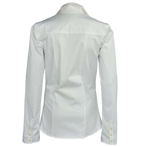 Longlady Blouse Dienne Offwhite, tall kleding voor lange dames, achteraanzicht