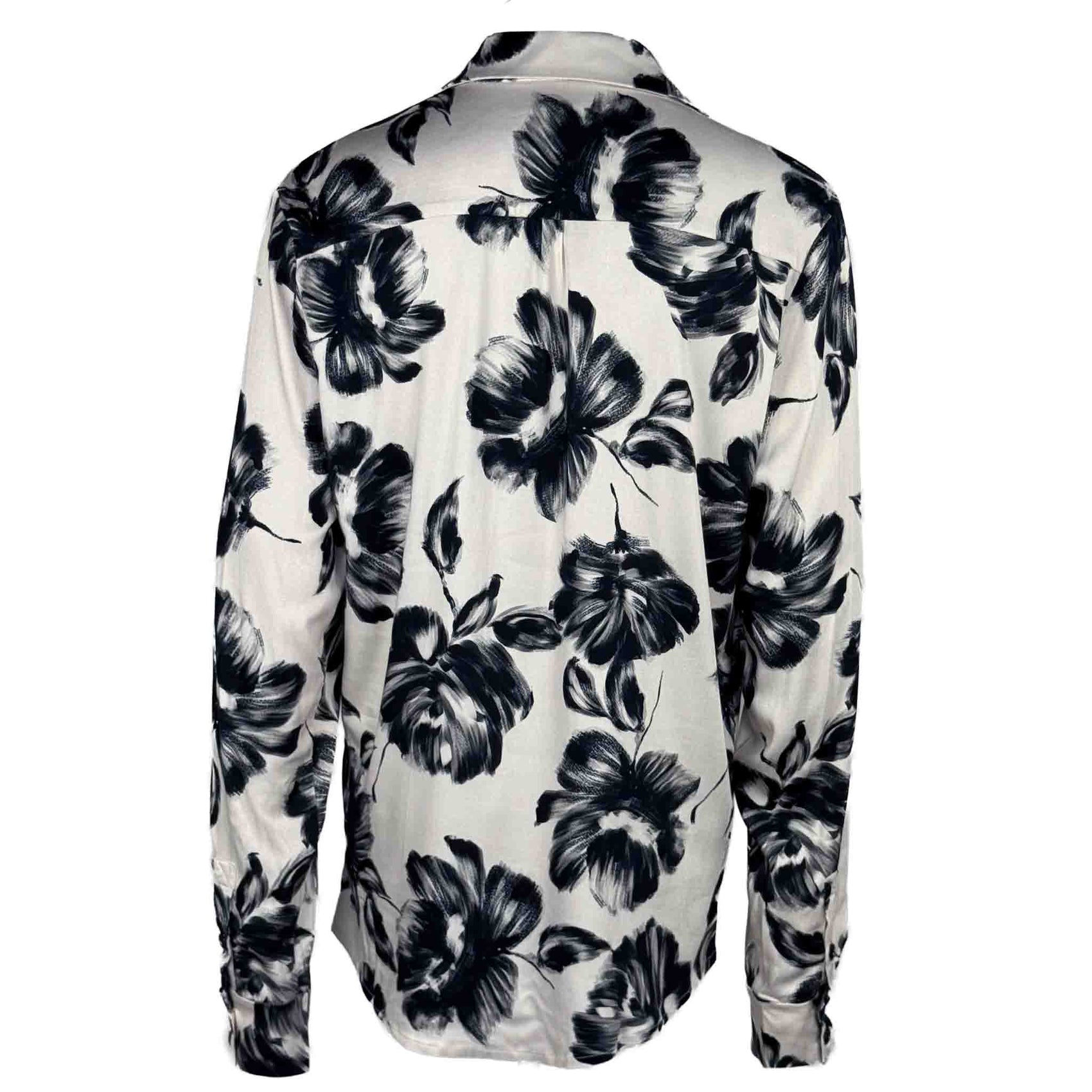 Longlady Blouse Dina Bloem, tall kleding voor lange dames, achteraanzicht