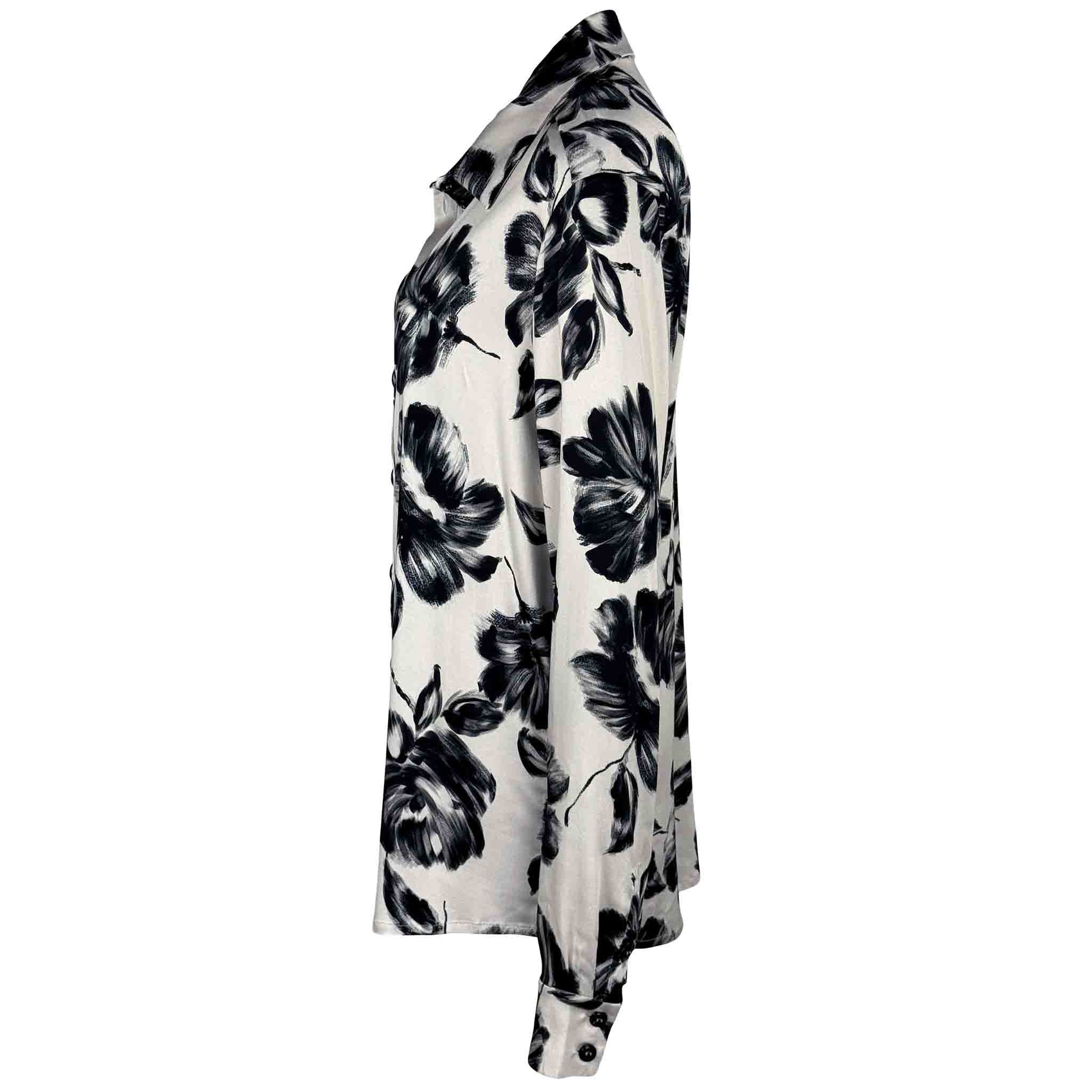 Longlady Blouse Dina Bloem, kleding voor lange vrouwen, zijaanzicht