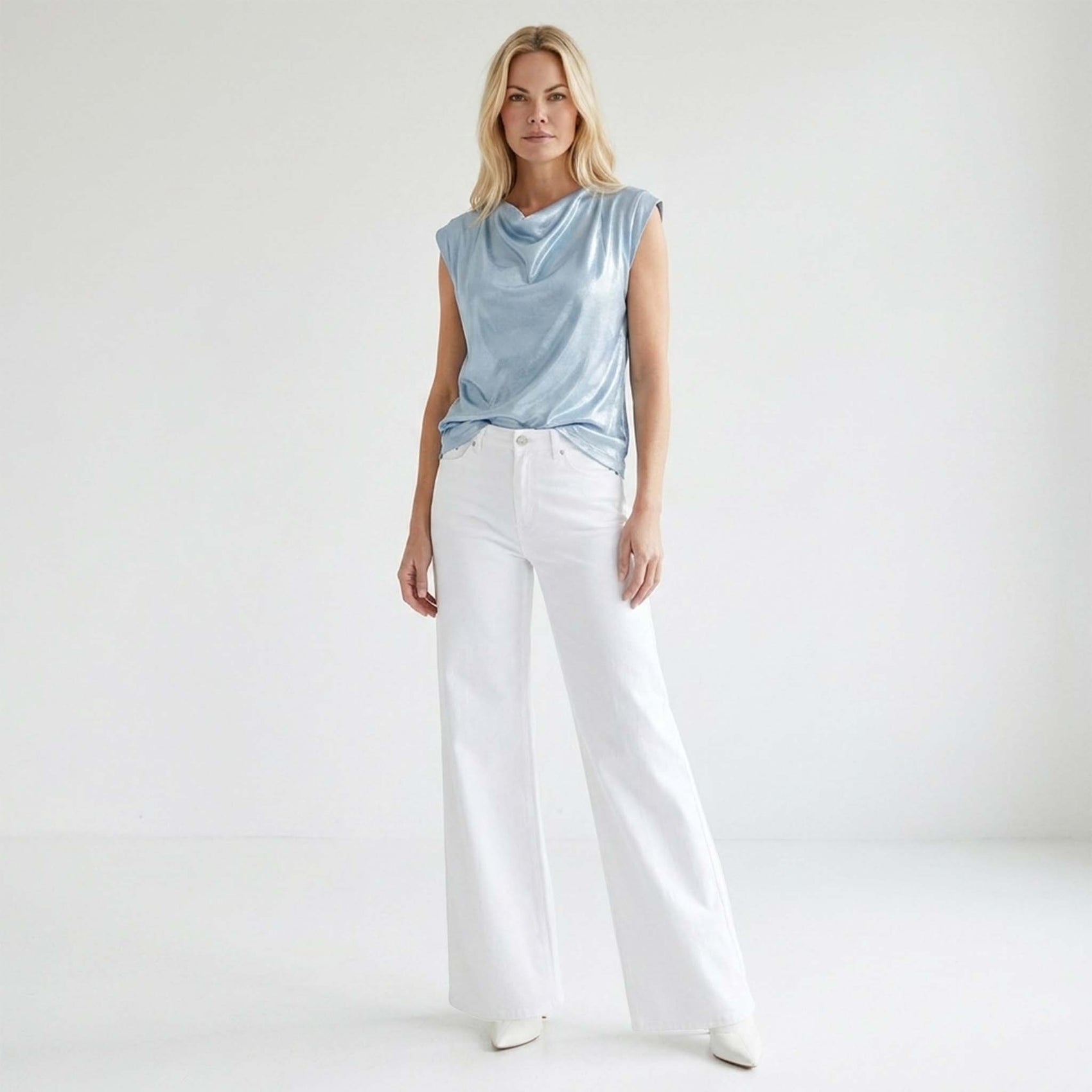 LongLady Top Dita Lichtblauw | Tall