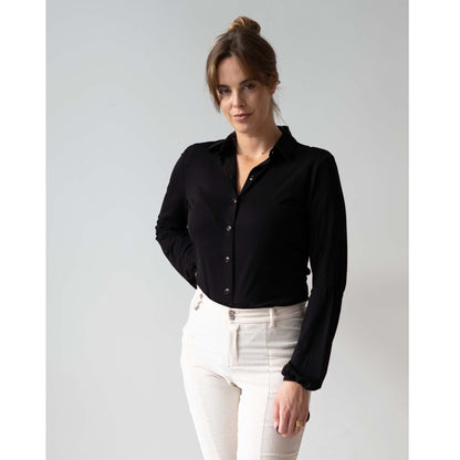 Longlady Blouse Doortje Zwart | Tall