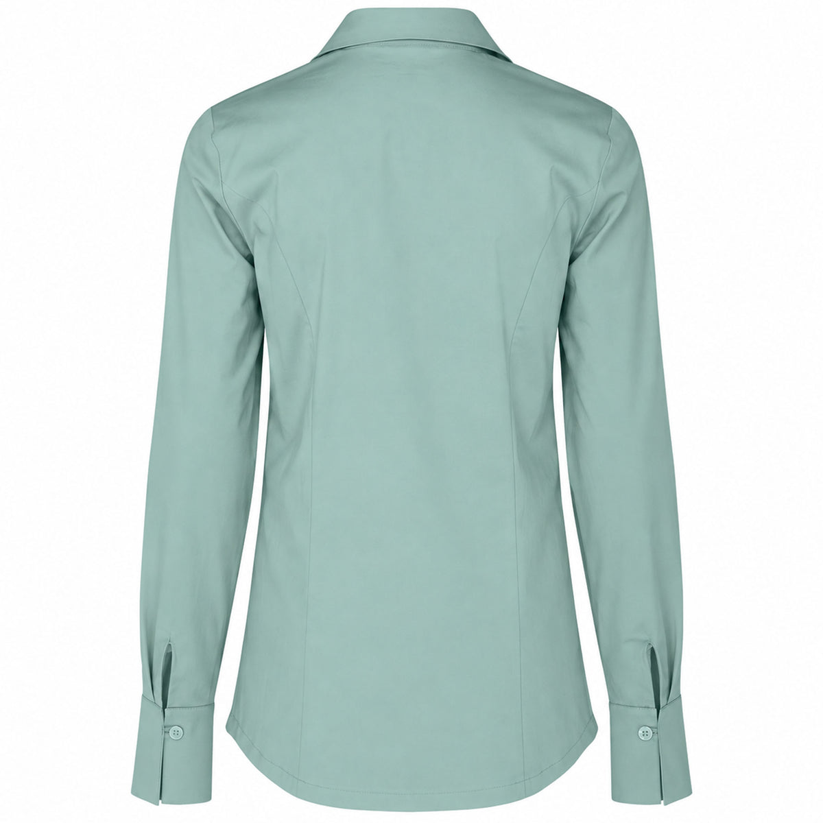 Longlady Blouse Dorande Dustygroen , tall kleding voor lange dames, achterzijde