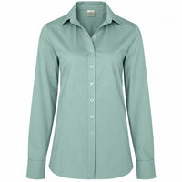 Longlady Blouse Dorande Dustygroen , tall kleding voor lange dames, voorzijde