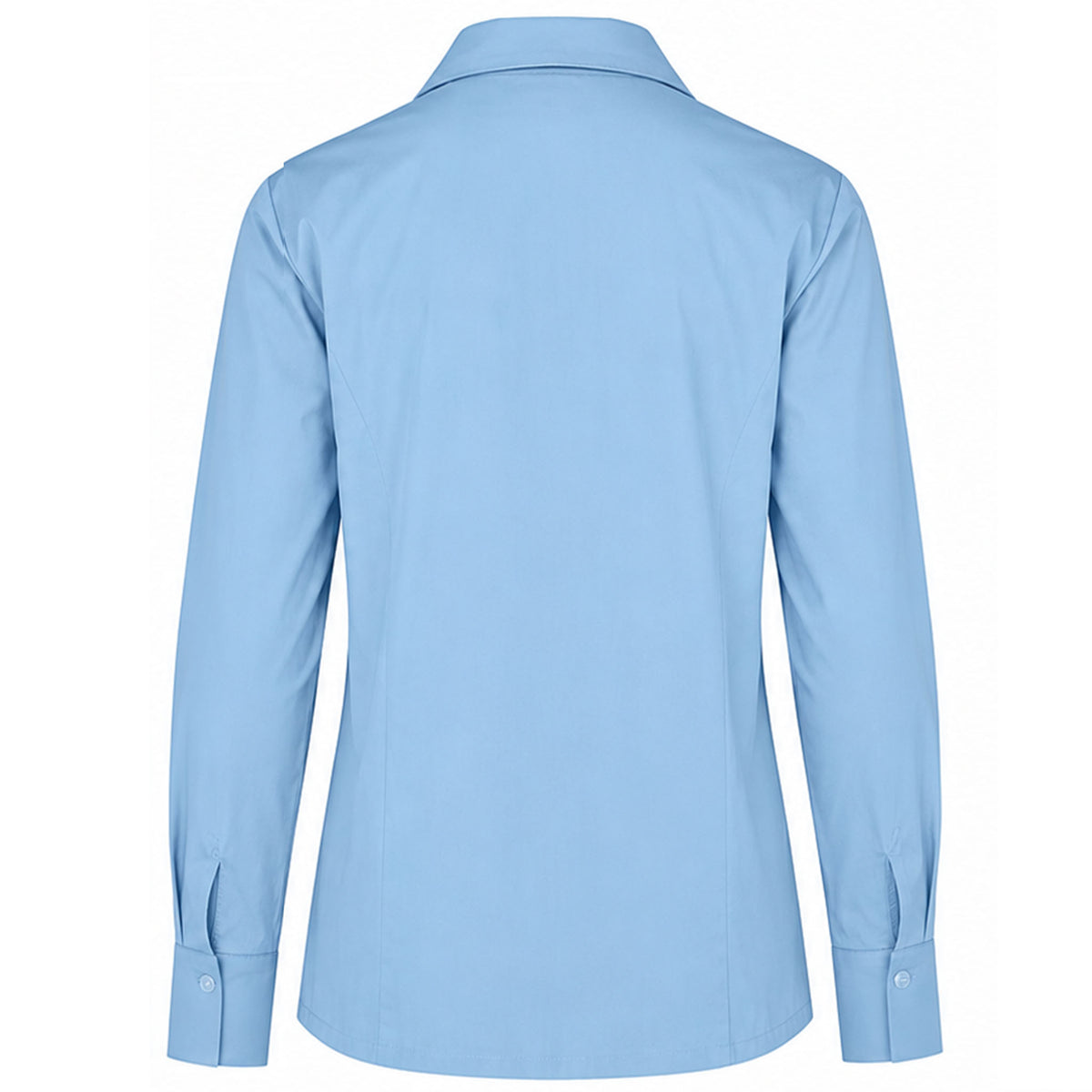 Longlady Blouse Dorande Lichtblauw, kleding voor lange vrouwen, achterzijde