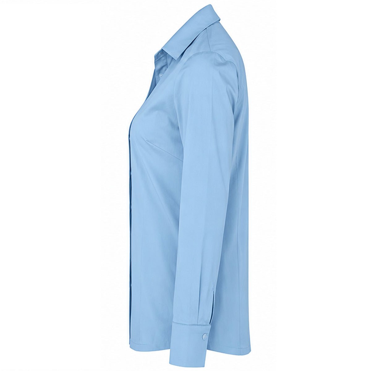 Longlady Blouse Dorande Lichtblauw, kleding voor lange vrouwen, zijaanzicht