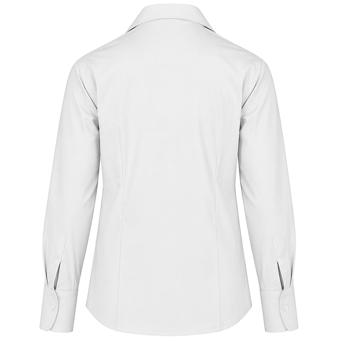Longlady Blouse Dorande Wit, tall kleding voor lange vrouwen achterzijde