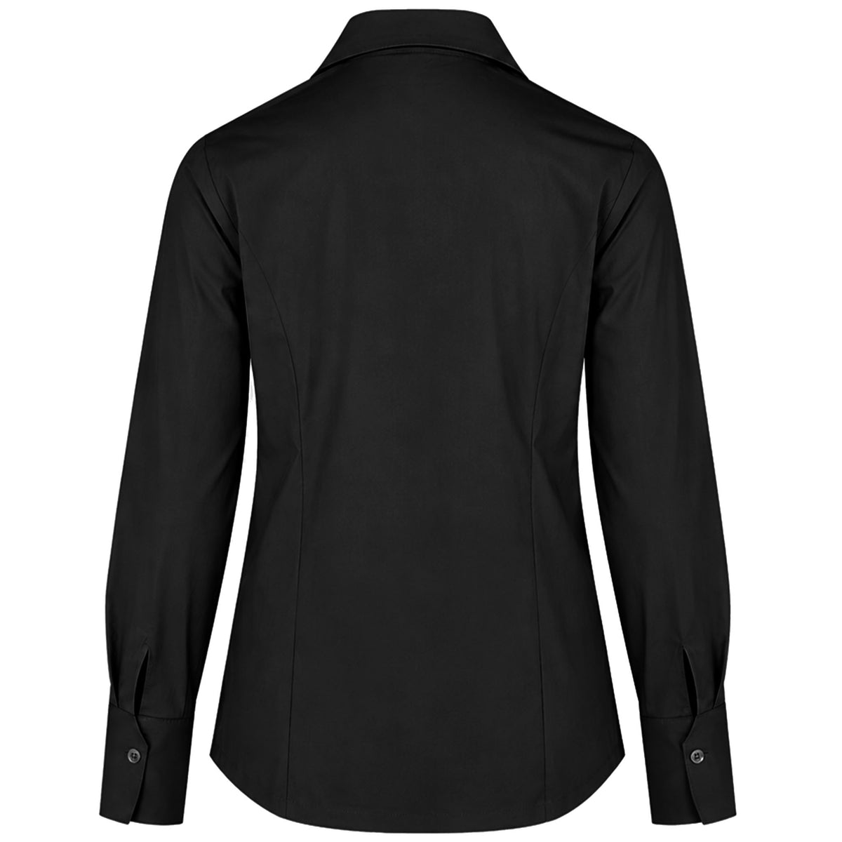 Longlady Blouse Dorande Zwart, tall kleding voor lange dames, achteraanzicht