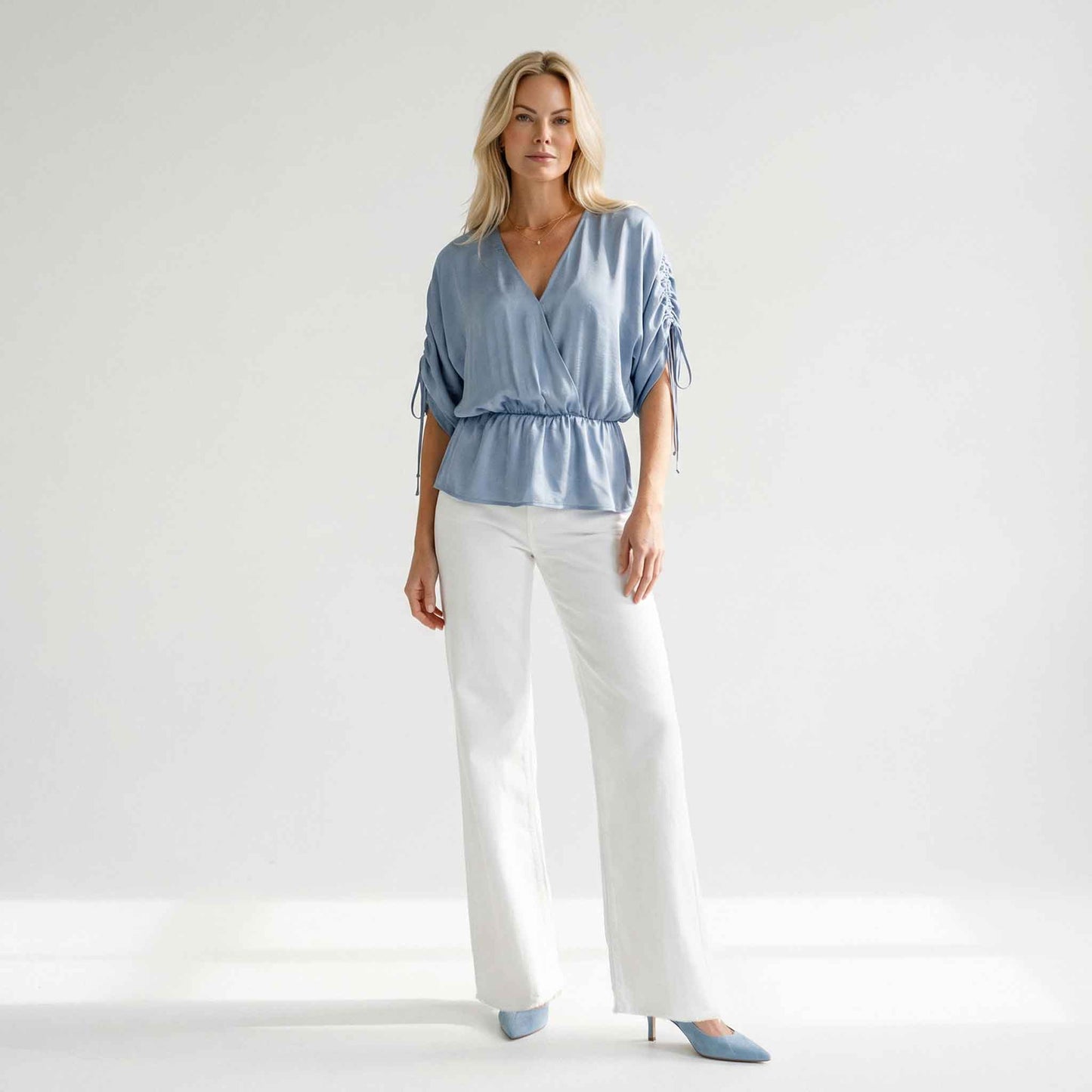 Longlady Blouse Odinne Blauw | Tall