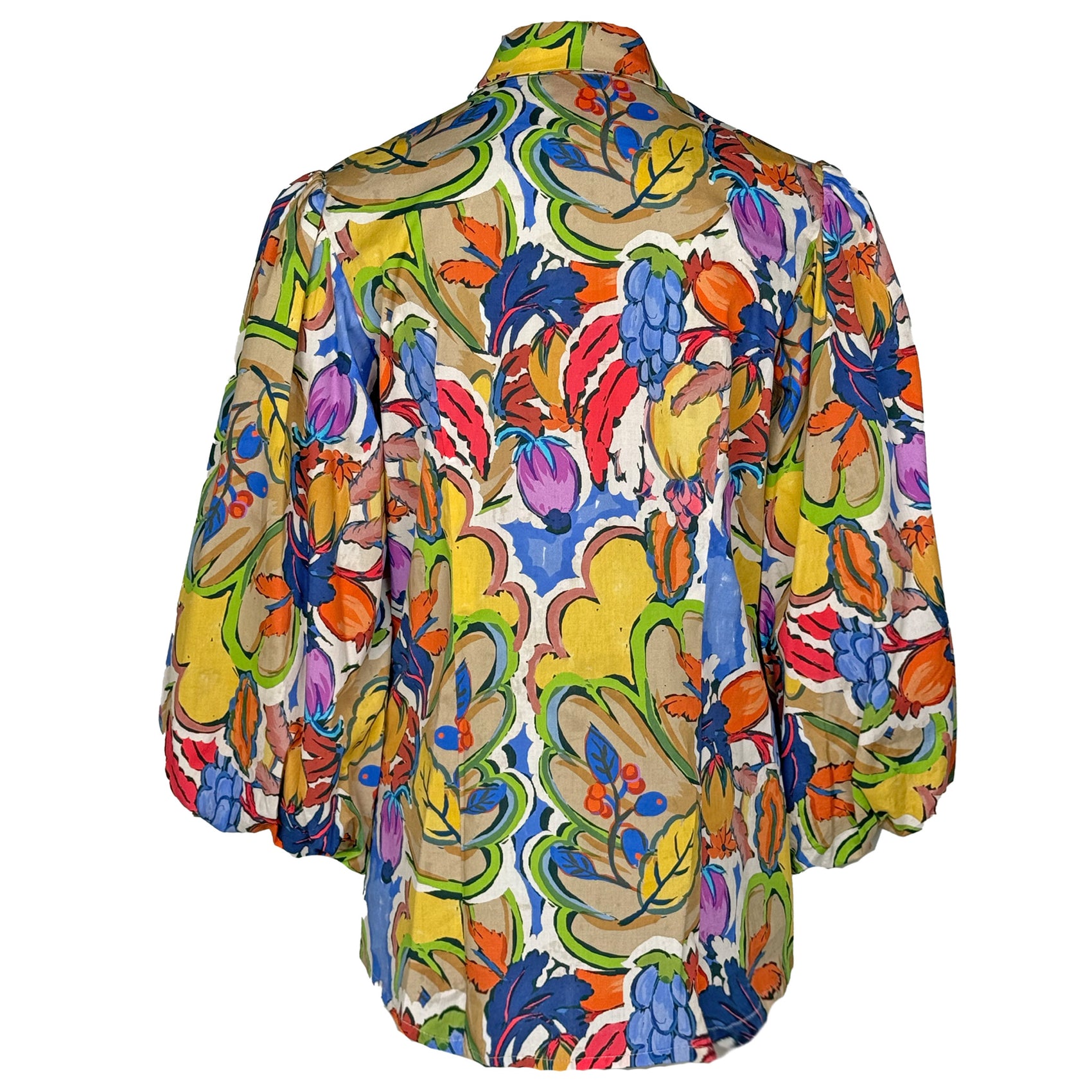 Only-M Blouse Pofmouw Fiori, tall kleding voor lange dames, achteraanzicht