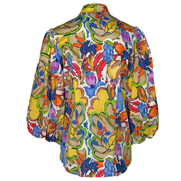 Only-M Blouse Pofmouw Fiori, tall kleding voor lange dames, achteraanzicht
