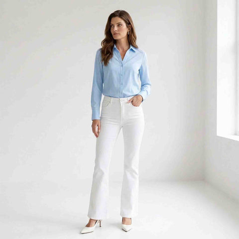 Wonderjeans WF Flared Wit | Tall