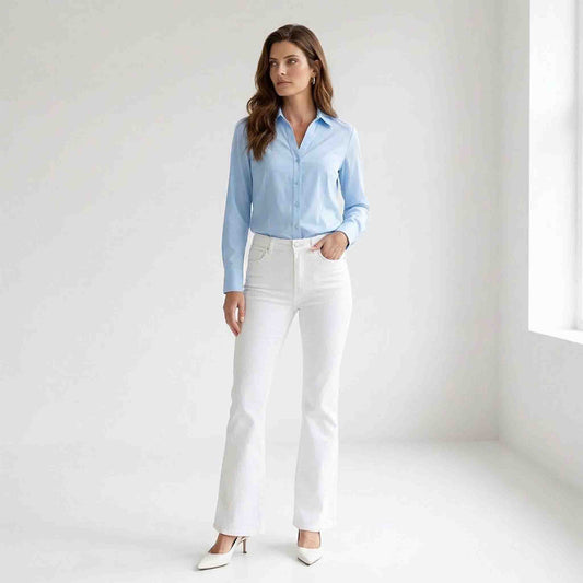 Wonderjeans WF Flared Wit | Tall