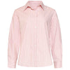 Smashed Lemon Blouse Streep Lichtroze – voorzijde – lange dames mode