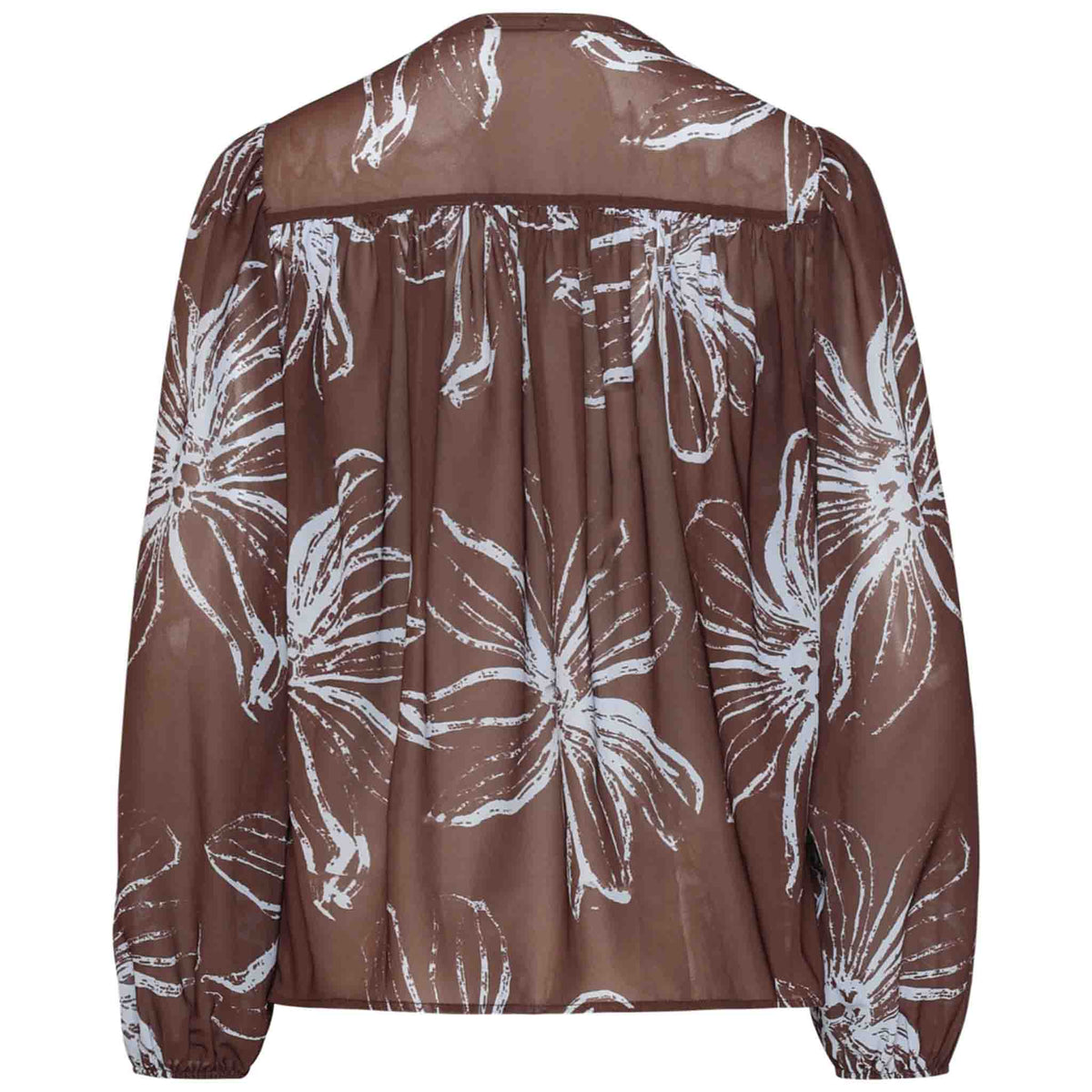 Smashed Lemon Blouse Bruin Lichtblauw | Tall