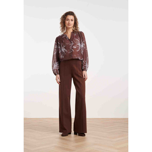Smashed Lemon Blouse Bruin Lichtblauw | Tall