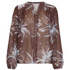 Smashed Lemon Blouse Bruin Lichtblauw | Tall