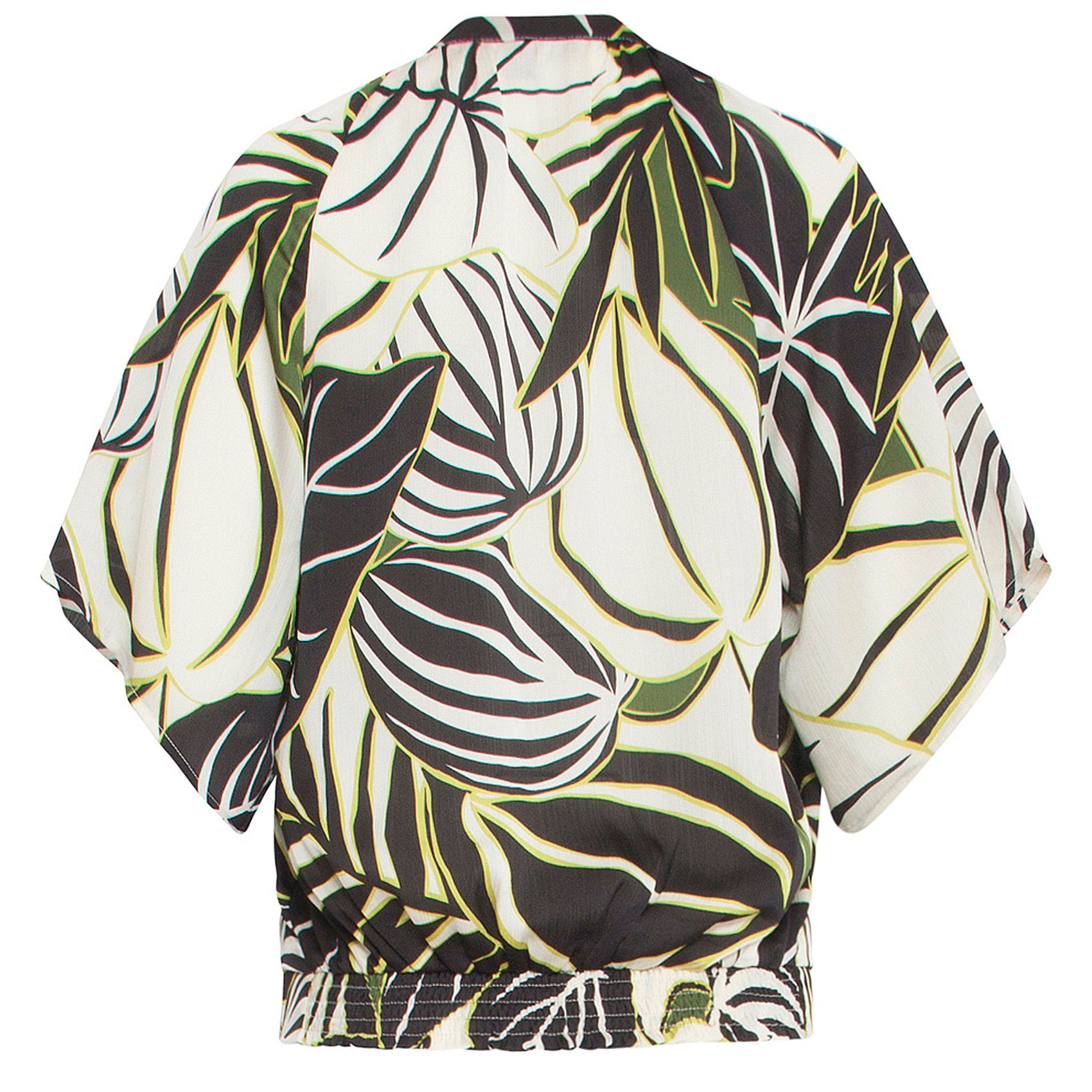 Smashed Lemon Top Multi Groen, tall kleding voor lange dames, achteraanzicht