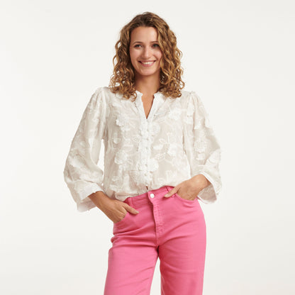 Tall Smashed Lemon Blouse White Embroidery
