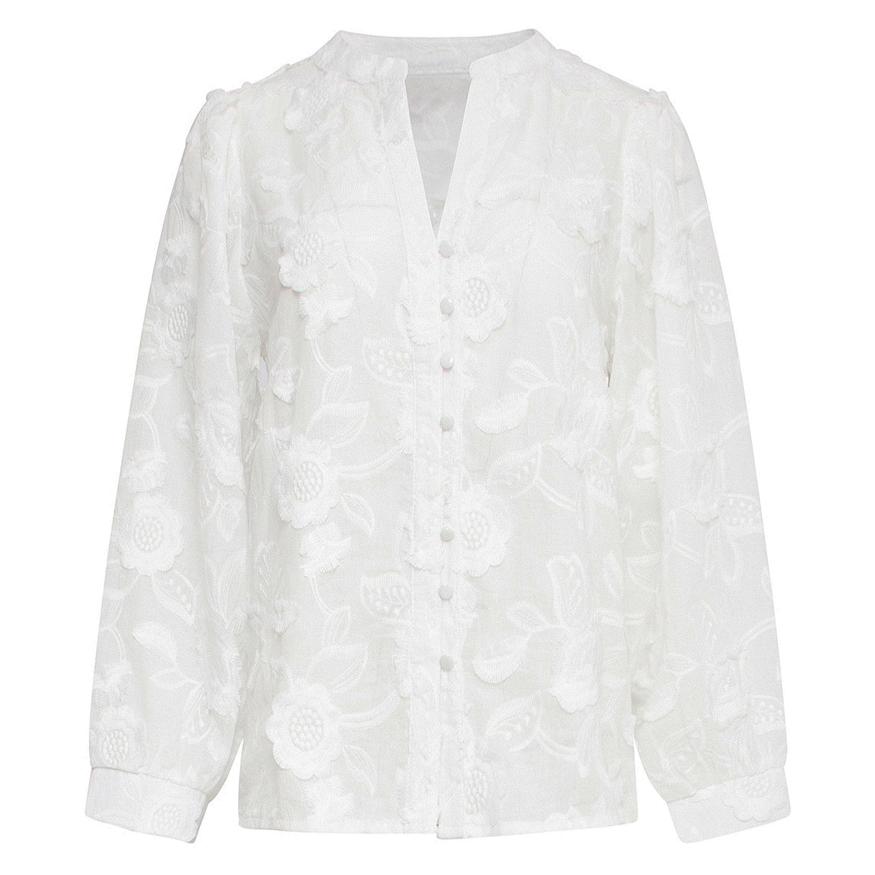 Smashed Lemon Blouse Wit Embroidery | Tall