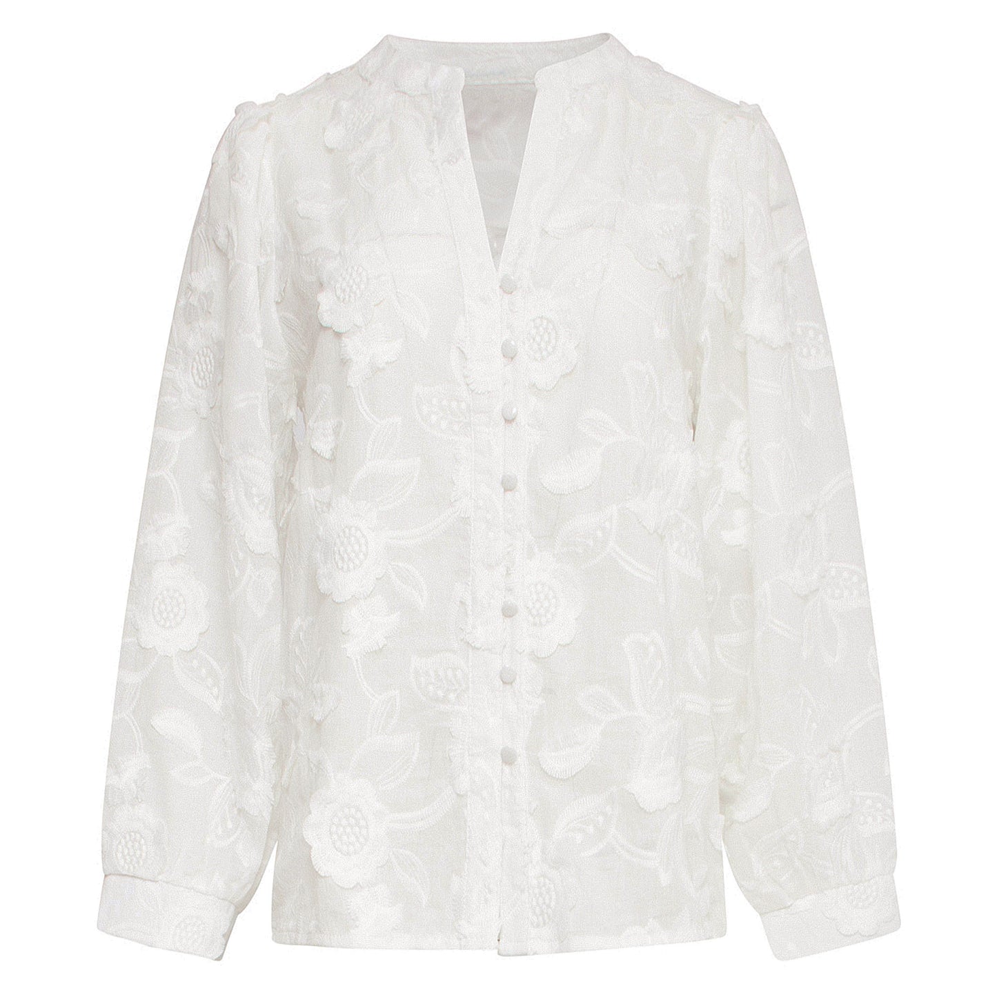 Tall Smashed Lemon Blouse White Embroidery - tall women