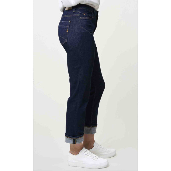Bluefire Jeans Lea Rinse, lange dames jeans, zijaanzicht