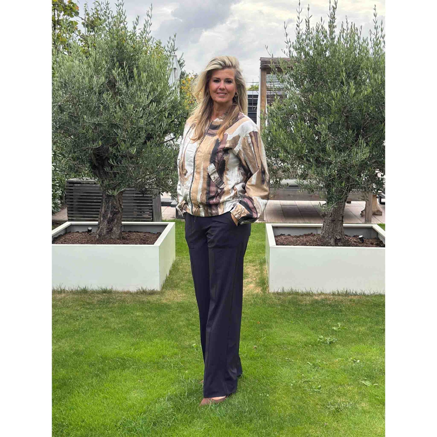 Kimara Bomber Clay Jacquard, tall kleding voor lange vrouwen
