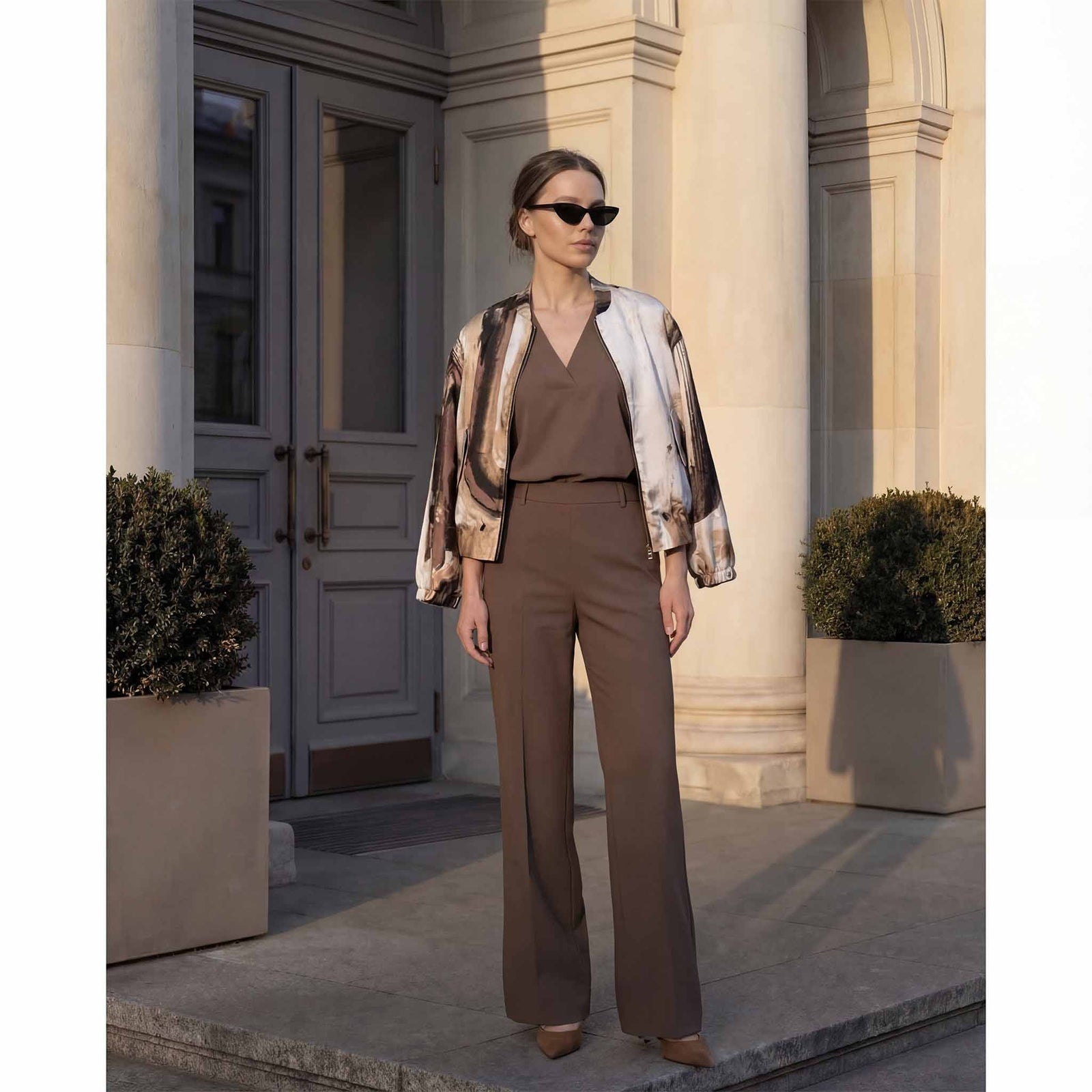 Kimara Bomber Clay Jacquard | Tall