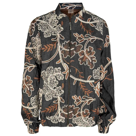 Longlady Bomber Mindie Embroidery Bruin, tall kleding voor lange vrouwen