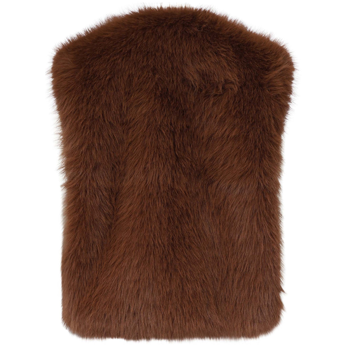 Smashed Lemon Gilet Bont Bruin, tall kleding voor lange dames, achteraanzicht