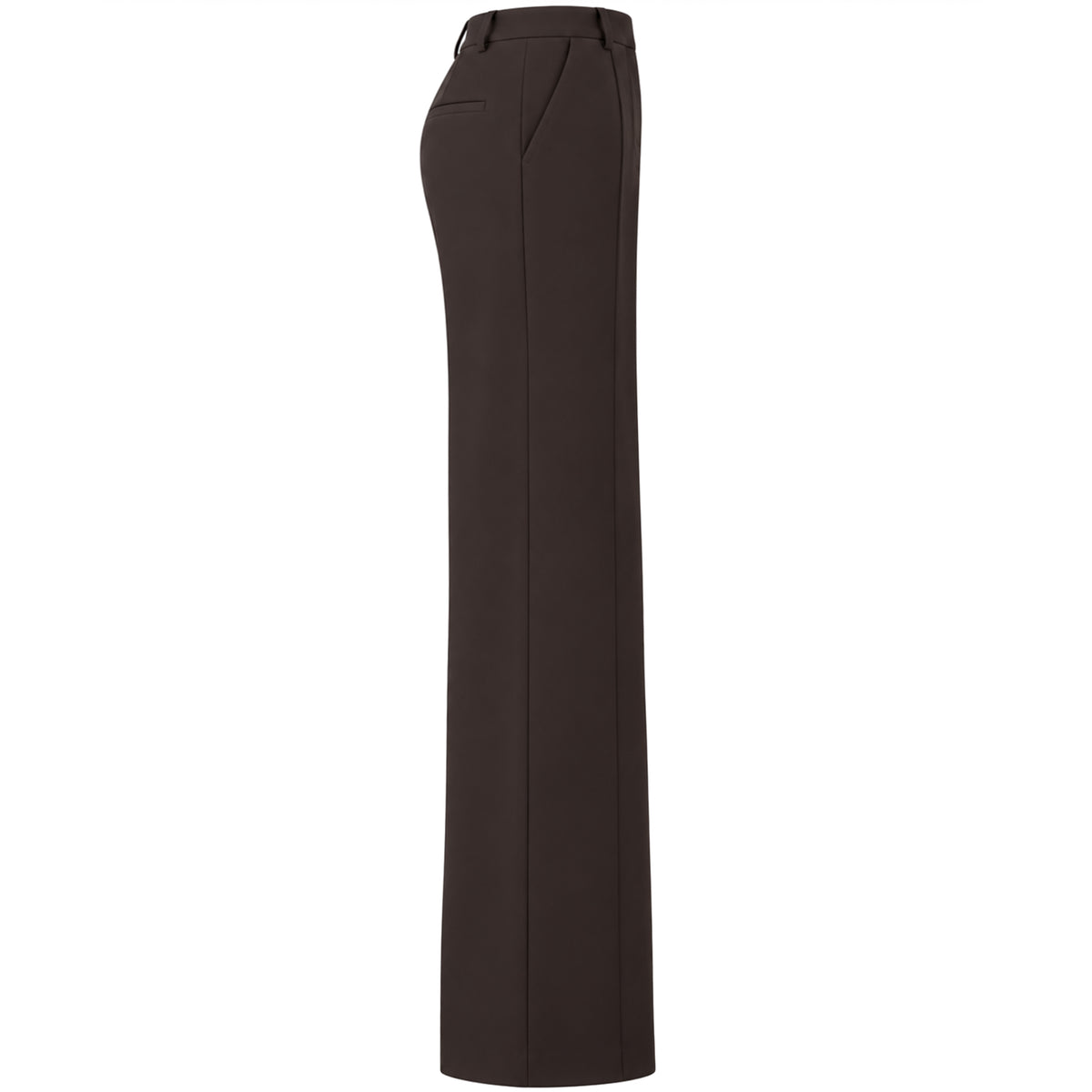 Only-M Broek Travel Bonded Wijd Donkerbruin | Tall