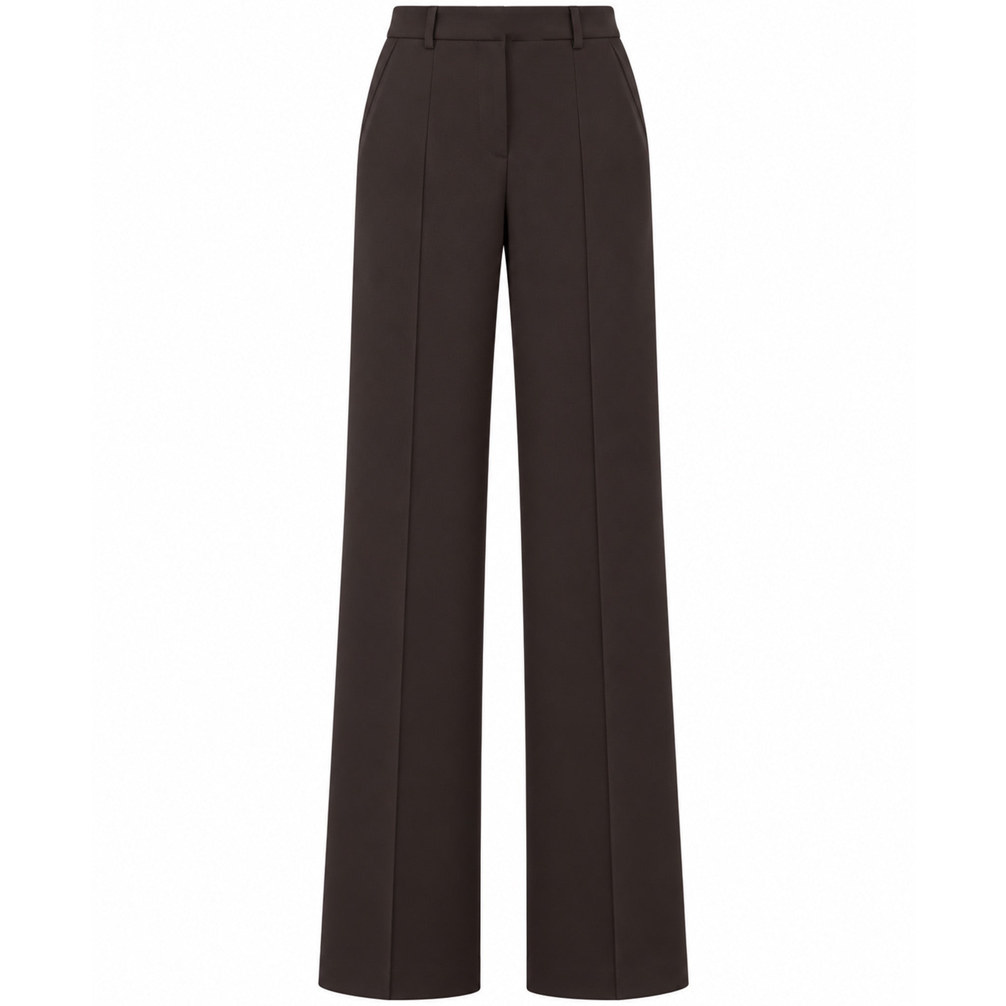 Only-M Broek Travel Bonded Wijd Donkerbruin | Tall