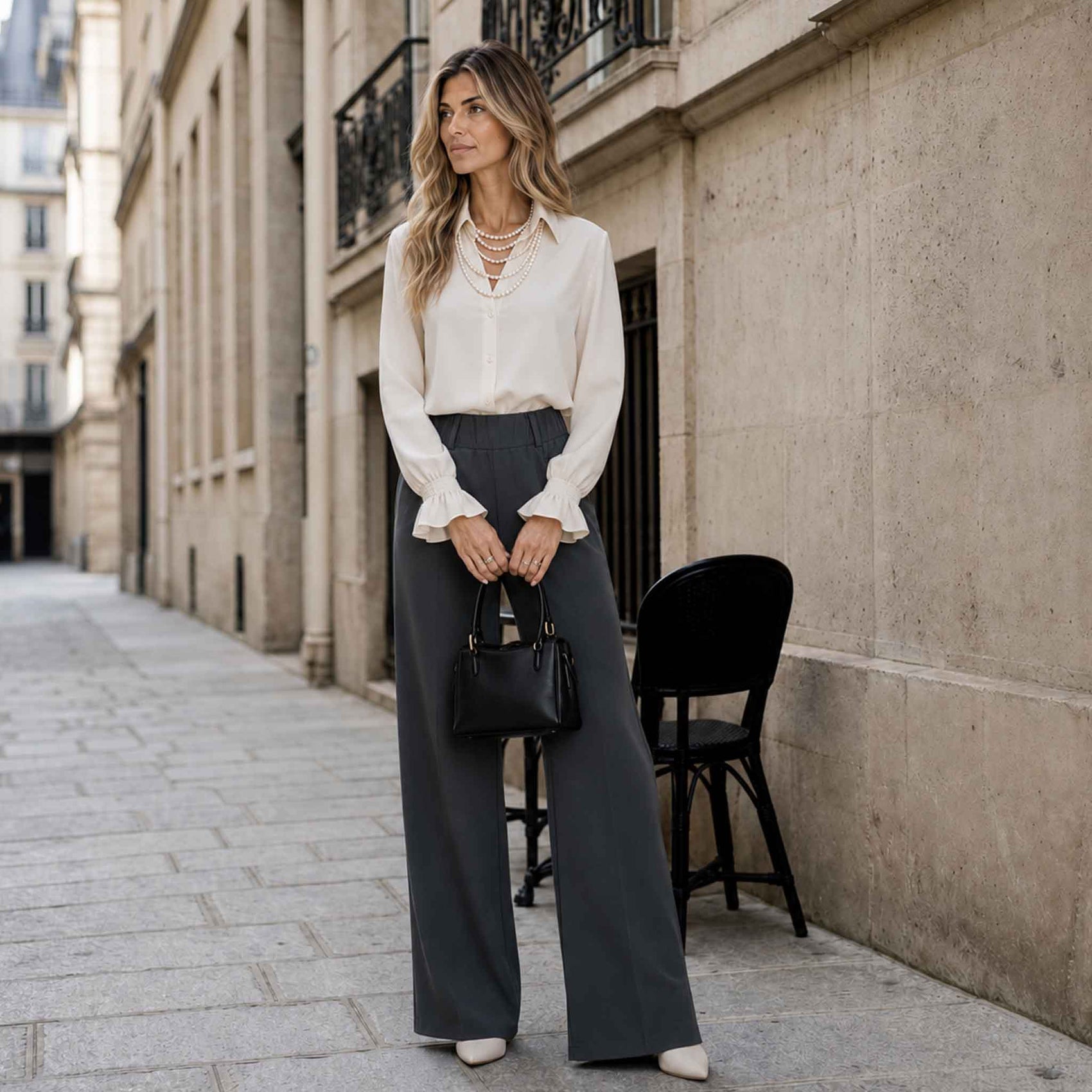 Tall Only-M Blouse Smock Offwhite | style | lange dames | @shoplook