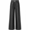 Tall Only-M Broek Vegan Leather Wijd Zwart | Voorzijde | lengte 36