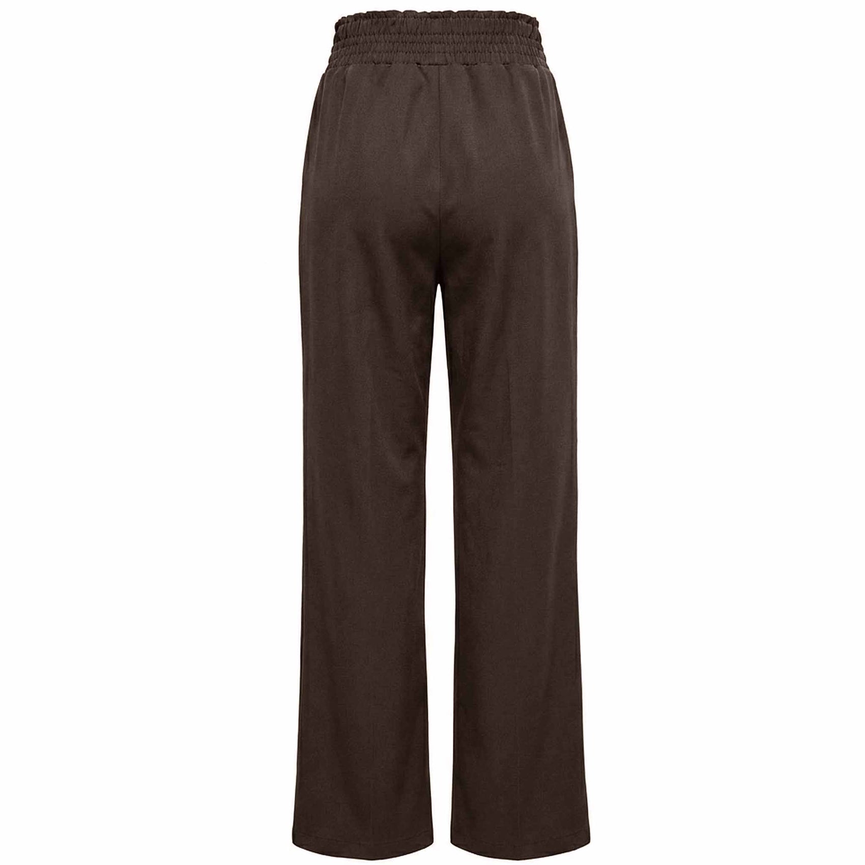 Tall Only-M Broek Wijd Smock Bruin | achterzijde | lange vrouwen 