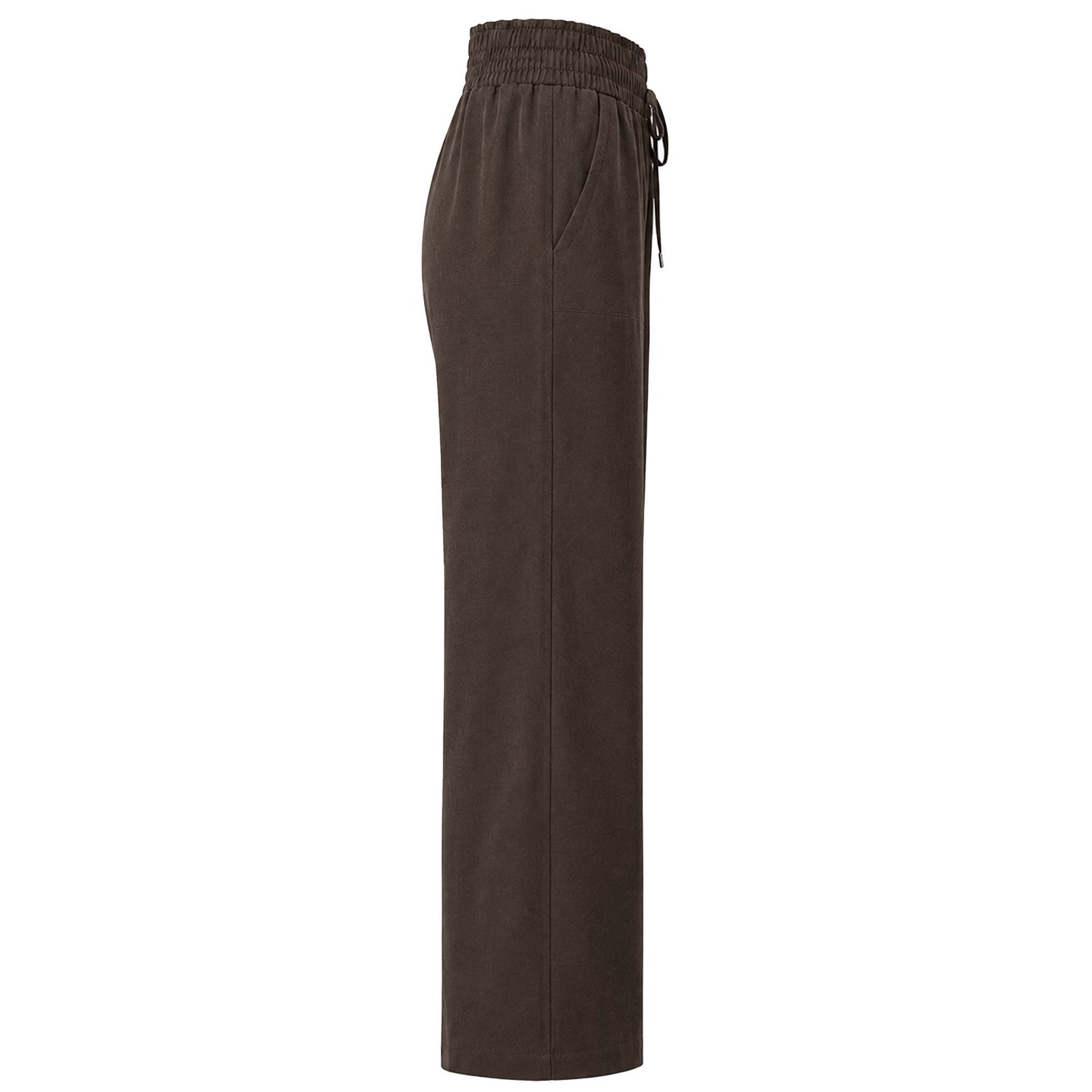 Tall Only-M Broek Wijd Smock Bruin | zijaanzicht | lange dames 