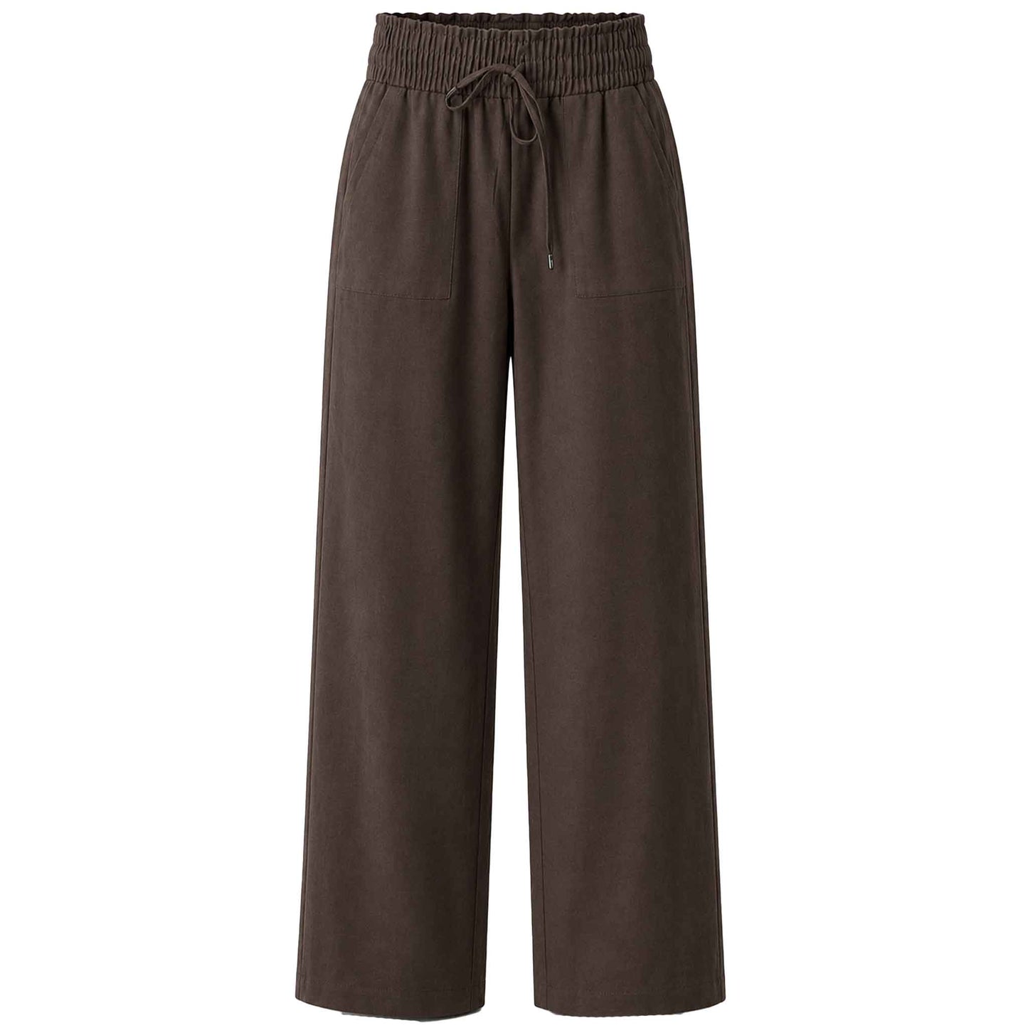 Tall Only-M Broek Wijd Smock Bruin | voorzijde | lange dames 