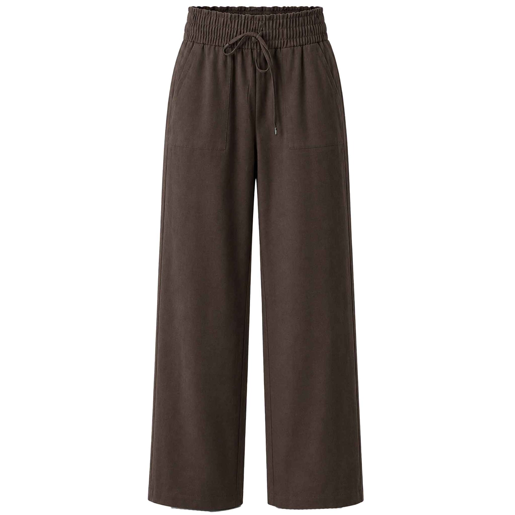 Tall Only-M Broek Wijd Smock Bruin | voorzijde | lange dames 