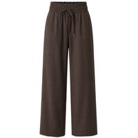 Tall Only-M Broek Wijd Smock Bruin | voorzijde | lange dames 