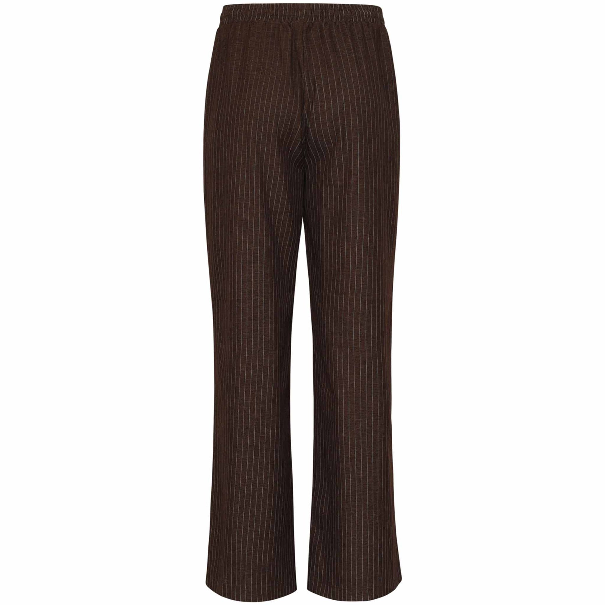 Smashed Lemon Broek Streep Bruin met extra beenlengte – achterzijde – kleding voor lange vrouwen