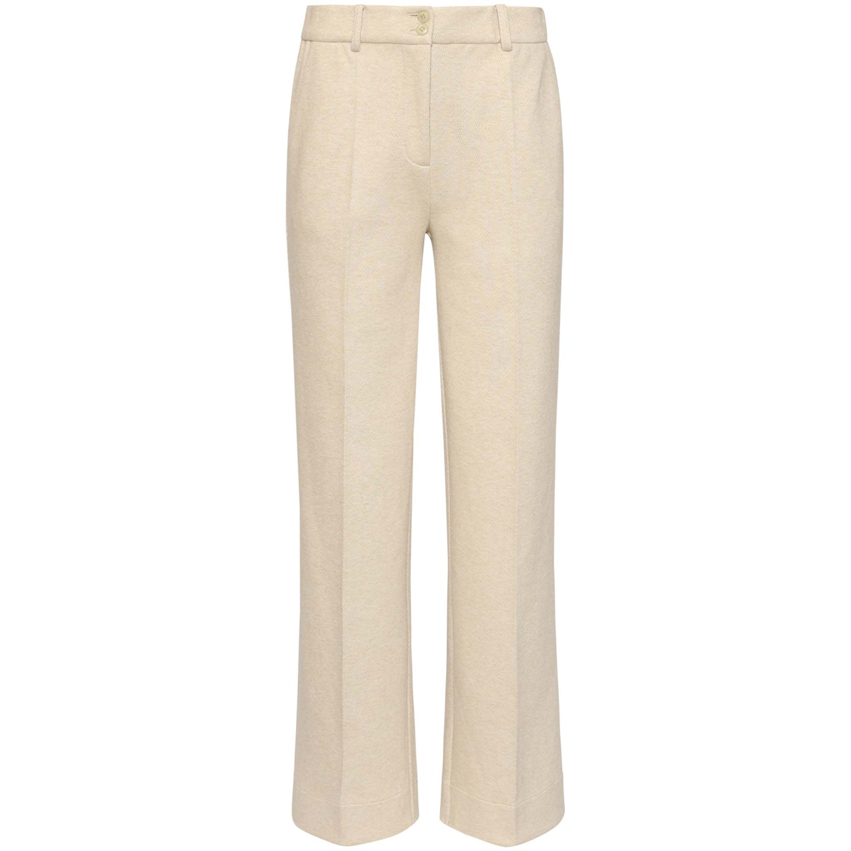Smashed Lemon Broek Offwhite met extra beenlengte – voorkant – LongLady kleding voor lange dames