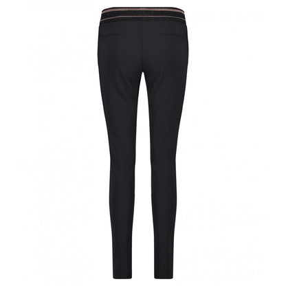 kleding lange vrouwen zip73 broek band heavy zwart